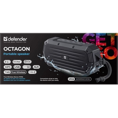 Купить Портативная акустика Defender Octagon (65039) Black - цена в Харькове, Киеве, Днепре, Одессе
в интернет-магазине Telemart фото