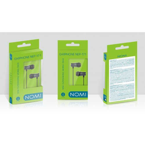 Наушники Nomi NEP-171 Black/Gray купить в Украине: Киев, Днепр, Харьков, Одесса  | Низкая цена, отзывы, характеристики от TELEMART фото