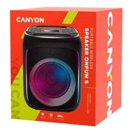 Купити Портативна акустика Canyon OnFun 5 (CNE-PBSP5) Black - ціна в Києві, Львові, Вінниці, Хмельницькому, Франківську, Україні | інтернет-магазин TELEMART.UA фото