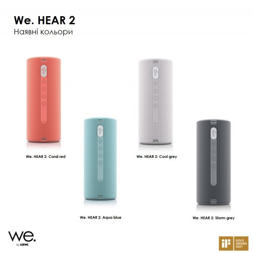 Портативна акустика We by Loewe We. HEAR 2 (60702R11) Coral Red купити в Україні | Telemart фото