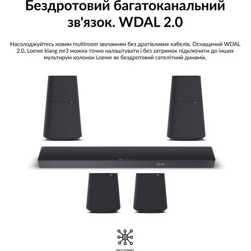 Акустична система Loewe Klang MR3 (60605D10) Basalt Grey купити в Україні: Київ, Львів, Хмельницький, Тернопіль, Івано-Франківськ | Низька ціна, відгуки, характеристики від TELEMART фото