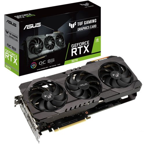 Відеокарта Asus TUF GeForce RTX 3070 Gaming OC 8192MB (TUF-RTX3070-O8G-GAMING) (Відновлено продавцем, 632242) купити з перевіркою сумісності: огляд, характеристики, ціна у Києві, Львові, Вінниці, Хмельницькому, Івано-Франківську, Україні | інтернет-магазин TELEMART.UA фото