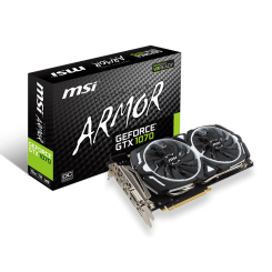 Видеокарта MSI GeForce GTX 1070 ARMOR OC 8192MB (GTX 1070 ARMOR 8G OC) (Восстановлено продавцом, 632355)