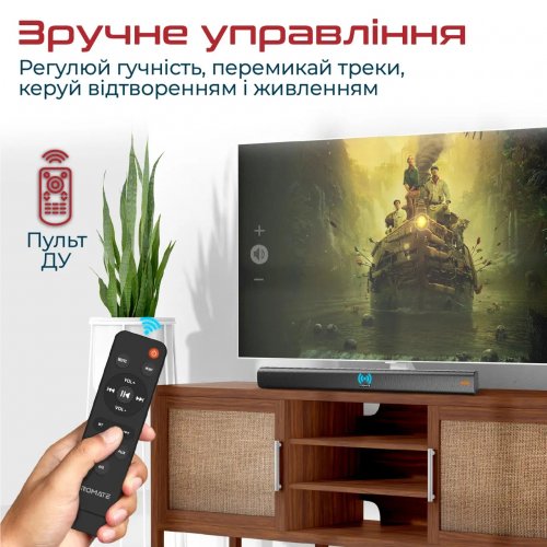 Купить Саундбар Promate StreamBar-30 W 2.1 (streambar-30.black) Black - цена в Харькове, Киеве, Днепре, Одессе
в интернет-магазине Telemart фото