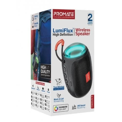 Купить Портативная акустика Promate Capsule-3 5W (capsule-3.black) Black - цена в Харькове, Киеве, Днепре, Одессе
в интернет-магазине Telemart фото