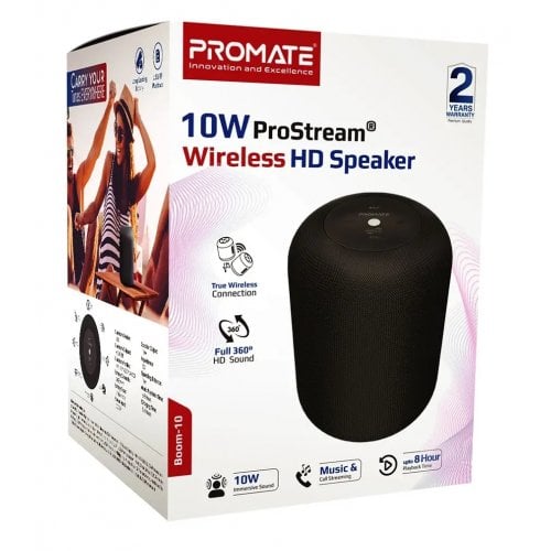 Купити Портативна акустика Promate Boom-10 W (boom-10.black) Black - ціна в Києві, Львові, Вінниці, Хмельницькому, Франківську, Україні | інтернет-магазин TELEMART.UA фото