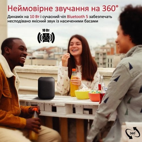 Купити Портативна акустика Promate Boom-10 W (boom-10.black) Black - ціна в Києві, Львові, Вінниці, Хмельницькому, Франківську, Україні | інтернет-магазин TELEMART.UA фото