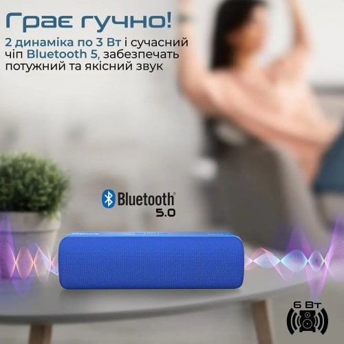 Купить Портативная акустика Promate Capsule-2 6 W (capsule-2.blue) Blue - цена в Харькове, Киеве, Днепре, Одессе
в интернет-магазине Telemart фото