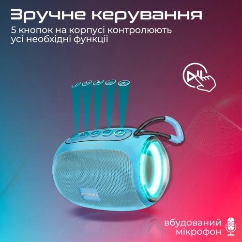 Купить Портативная акустика Promate Capsule-3 5W (capsule-3.blue) Blue - цена в Харькове, Киеве, Днепре, Одессе
в интернет-магазине Telemart фото