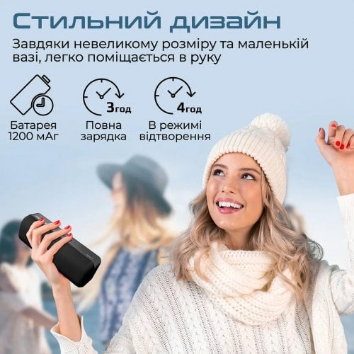 Купить Портативная акустика Promate Capsule-2 6 W Black (capsule-2.black) Black - цена в Харькове, Киеве, Днепре, Одессе
в интернет-магазине Telemart фото