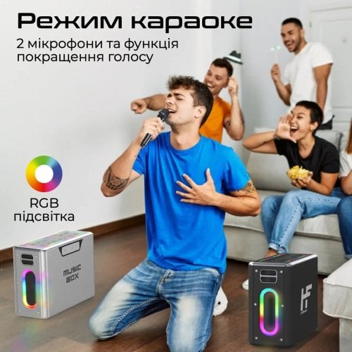 Купить Портативная акустика HiFuture MusicBox 100W (musicbox.black) Black - цена в Харькове, Киеве, Днепре, Одессе
в интернет-магазине Telemart фото