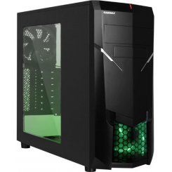 Корпус GAMEMAX G537 без БП (GMMC688489) Black/Green