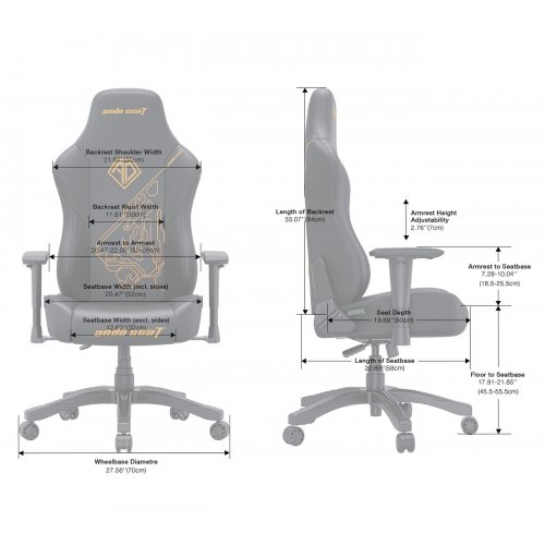 Ігрове крісло Anda Seat Phantom 3 Tiger Edition L (AD18Y-14-B-PV/C) Black купити в Україні: Київ, Львів, Хмельницький, Тернопіль, Івано-Франківськ | Низька ціна, відгуки, характеристики від TELEMART фото