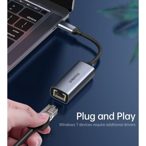 Купити Мережева карта Choetech USB Type-C (HUB-R02) - ціна в Києві, Львові, Вінниці, Хмельницькому, Франківську, Україні | інтернет-магазин TELEMART.UA фото