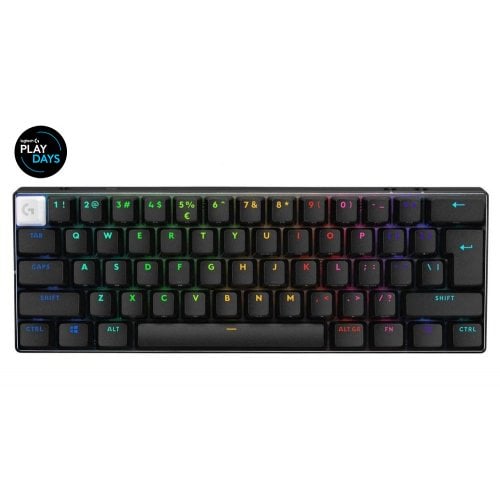 Купить Клавиатура Logitech G PRO X 60 TKL GX Optical Tactile (920-011911) Black - цена в Харькове, Киеве, Днепре, Одессе
в интернет-магазине Telemart фото