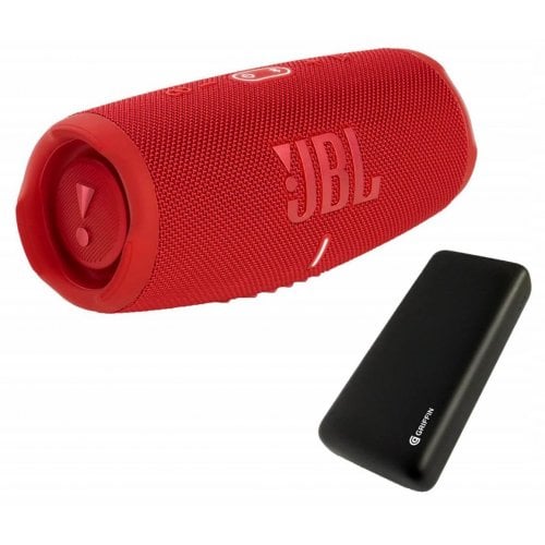 Купить Портативная акустика JBL Charge 5 Red + Powerbank Griffin 20000mAh (JBLCHARGE5REDPB) - цена в Харькове, Киеве, Днепре, Одессе
в интернет-магазине Telemart фото