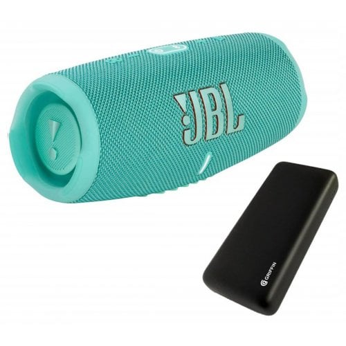 Купить Портативная акустика JBL Charge 5 Teal + Powerbank Griffin 20000mAh (JBLCHARGE5TEALPB) - цена в Харькове, Киеве, Днепре, Одессе
в интернет-магазине Telemart фото