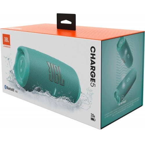 Купити Портативна акустика JBL Charge 5 Teal + Powerbank Griffin 20000mAh (JBLCHARGE5TEALPB) - ціна в Києві, Львові, Вінниці, Хмельницькому, Франківську, Україні | інтернет-магазин TELEMART.UA фото