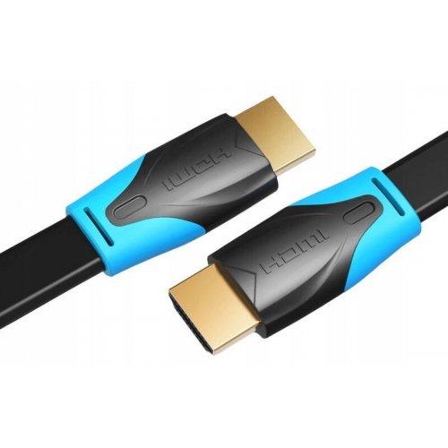 Купить Кабель Vention Flat HDMI to HDMI V2.0 1m (VAA-B02-L100) Black - цена в Харькове, Киеве, Днепре, Одессе
в интернет-магазине Telemart фото
