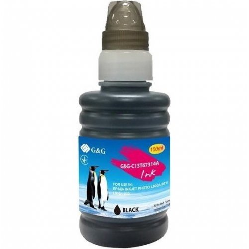 Купить Чернила G&G Epson L800 100ml (G&G-C13T67314A) Black - цена в Харькове, Киеве, Днепре, Одессе
в интернет-магазине Telemart фото