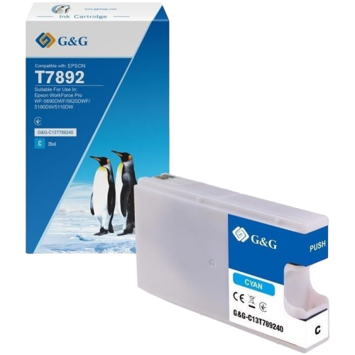 Купить Картридж G&G Epson WF-5110/WF-5620 XXL (G&G-C13T789240) Cyan - цена в Харькове, Киеве, Днепре, Одессе
в интернет-магазине Telemart фото