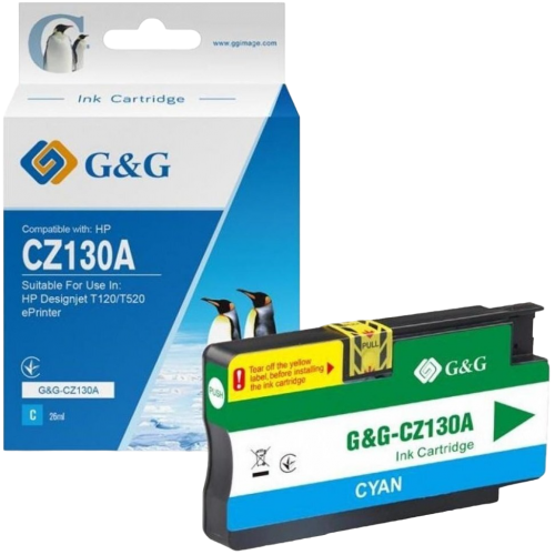 Купити Картридж G&G HP Designjet T120/T520 ePrinter (G&G-CZ130A) Cyan - ціна в Києві, Львові, Вінниці, Хмельницькому, Франківську, Україні | інтернет-магазин TELEMART.UA фото