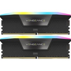 Фото Corsair DDR5 32GB (2x16GB) 6000Mhz Vengeance RGB Black (CMH32GX5M2E6000Z36)