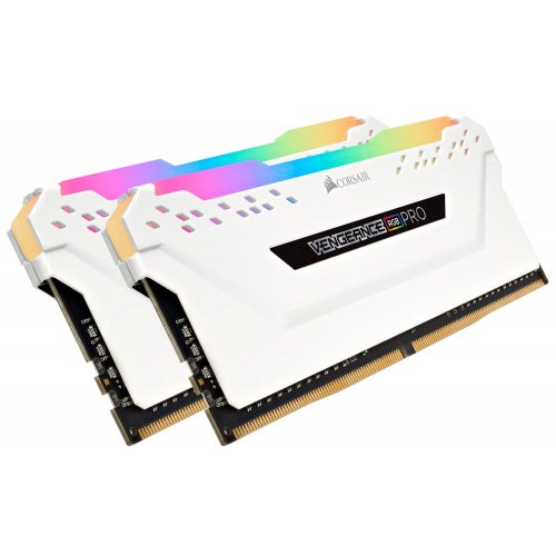 Фото ОЗП Corsair DDR4 32GB (2x16GB) 3200Mhz Vengeance RGB Pro White (CMW32GX4M2E3200C16W)