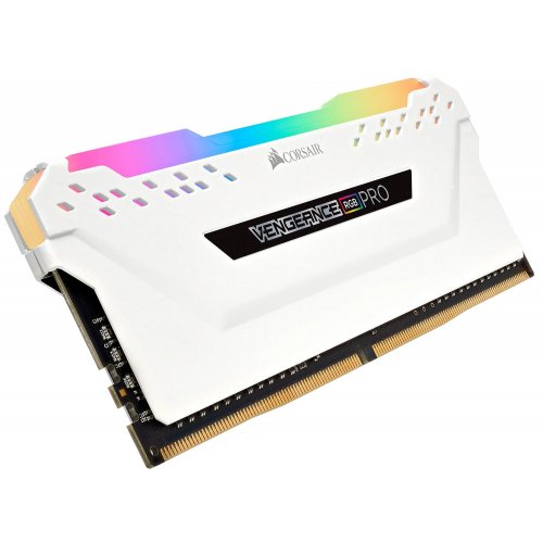 Фото ОЗУ Corsair DDR4 32GB (2x16GB) 3200Mhz Vengeance RGB Pro White (CMW32GX4M2E3200C16W)