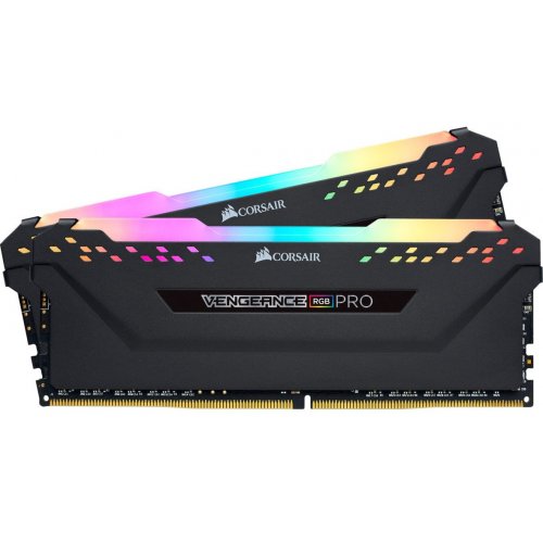 Купить ОЗУ Corsair DDR4 64GB (2x32GB) 3600Mhz Vengeance RGB Pro Black (CMW64GX4M2D3600C18) с проверкой совместимости: обзор, характеристики, цена в Киеве, Днепре, Одессе, Харькове, Украине | интернет-магазин TELEMART.UA фото