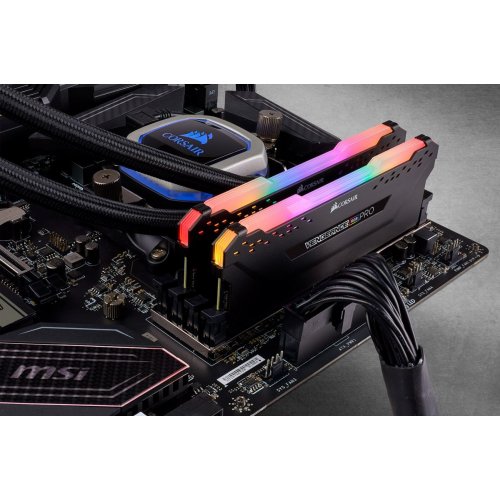 Купить ОЗУ Corsair DDR4 64GB (2x32GB) 3600Mhz Vengeance RGB Pro Black (CMW64GX4M2D3600C18) с проверкой совместимости: обзор, характеристики, цена в Киеве, Днепре, Одессе, Харькове, Украине | интернет-магазин TELEMART.UA фото