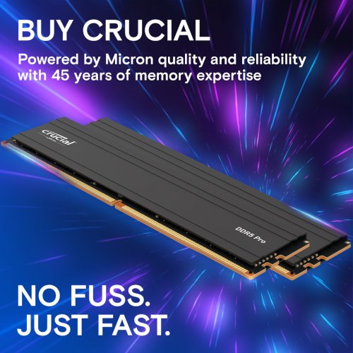 Photo RAM Crucial DDR5 32GB (2x16GB) 6000Mhz Pro (CP2K16G60C48U5)