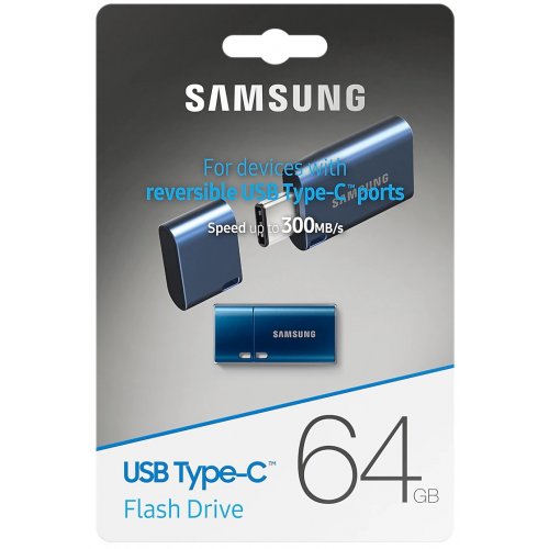 Купити Накопичувач Samsung 64GB USB Type-C (MUF-64DA/APC) Blue - ціна в Києві, Львові, Вінниці, Хмельницькому, Франківську, Україні | інтернет-магазин TELEMART.UA фото