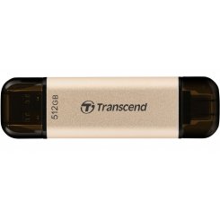 Накопичувач Transcend JetFlash 930C 512GB USB 3.2 + USB Type-C (TS512GJF930C) Gold