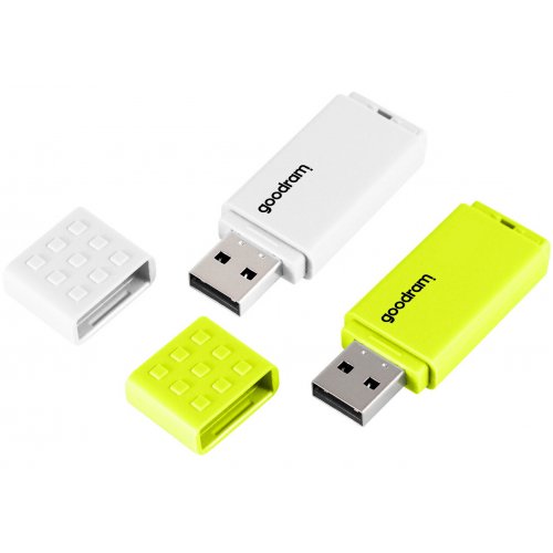 Купить Набор с двух накопителей Goodram UME2 2 x 32GB USB 2.0 (UME2-0320MXR11-2P) White/Yellow - цена в Харькове, Киеве, Днепре, Одессе
в интернет-магазине Telemart фото