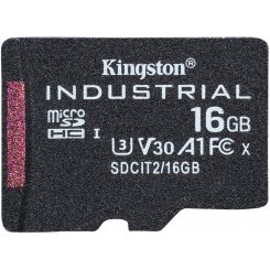 Карта памяти Kingston microSDHC Industrial 16GB Class 10 V30 A1 (SDCIT2/16GBSP)