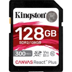 Карта пам'яті Kingston SDXC Canvas React Plus 128GB Class 10 UHS-II U3 V90 (SDR2/128GB)