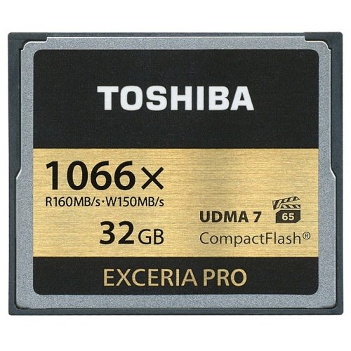 Карта пам'яті Toshiba Compact Flash Exceria Pro 32GB 1066X (CF-032GSG(BL8) купити в Україні | Telemart фото