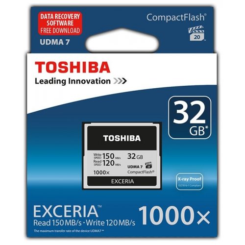 Карта памяти Toshiba Compact Flash Exceria Pro 32GB 1000X (CF-032GTGI(8) купить в Украине | Telemart фото