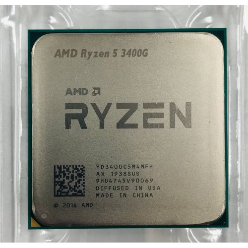 Купить Процессор AMD Ryzen 5 3400G 3.7(4.2)GHz 4MB sAM4 Tray (YD3400C5M4MFH) (Восстановлено продавцом, 637580) с проверкой совместимости: обзор, характеристики, цена в Киеве, Днепре, Одессе, Харькове, Украине | интернет-магазин TELEMART.UA фото