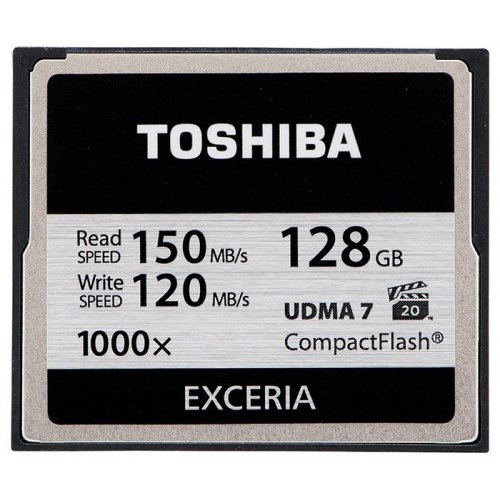 Купить Карта памяти Toshiba Compact Flash Exceria Pro 128GB 1000X (CF-128GTGI(8) - цена в Харькове, Киеве, Днепре, Одессе
в интернет-магазине Telemart фото