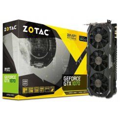 Видеокарта Zotac GeForce GTX 1070 AMP! Extreme 8192MB (ZT-P10700B-10P) (Восстановлено продавцом, 637789)
