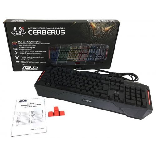 Фото Клавиатура Asus Cerberus MKII USB RGB (90YH0131-B2RA00) Black