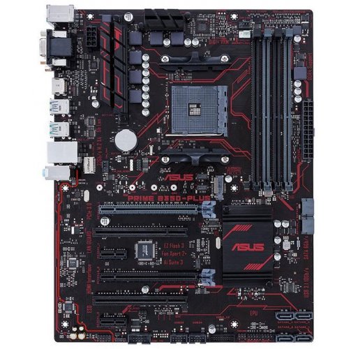 Продать Материнская плата Asus PRIME B350-PLUS (sAM4, AMD B350)(После обзора) по Trade-In интернет-магазине Телемарт - Киев, Днепр, Украина фото