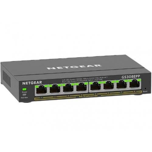 Купить Сетевой коммутатор NETGEAR GS308EPP (GS308EPP-100PES) - цена в Харькове, Киеве, Днепре, Одессе
в интернет-магазине Telemart фото