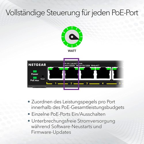 Купить Сетевой коммутатор NETGEAR GS308EPP (GS308EPP-100PES) - цена в Харькове, Киеве, Днепре, Одессе
в интернет-магазине Telemart фото