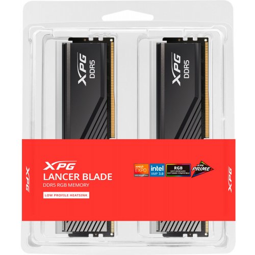 Фото ОЗП ADATA DDR5 32GB (2x16GB) 6400MHz XPG Lancer Blade RGB Black (AX5U6400C3216G-DTLABRBK)