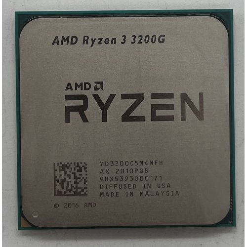 Процесор AMD Ryzen 3 3200G 3.6(4)GHz 4MB sAM4 Tray (YD3200C5M4MFH) (Відновлено продавцем, 640597) купити з перевіркою сумісності: огляд, характеристики, ціна у Києві, Львові, Вінниці, Хмельницькому, Івано-Франківську, Україні | інтернет-магазин TELEMART.UA фото