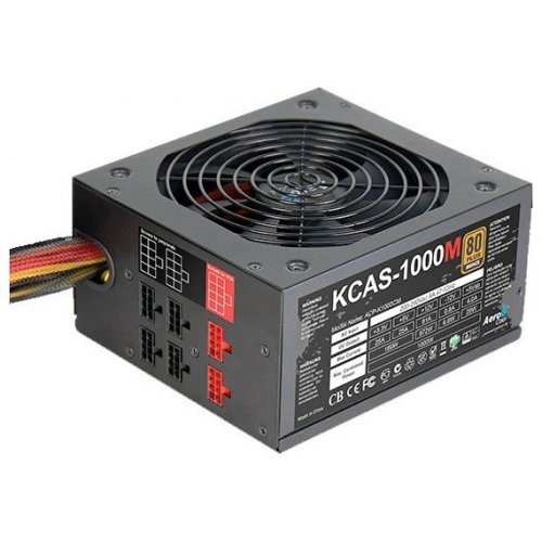 Купить Блок питания Aerocool KCAS 1000W (KCAS-1000М) (Восстановлено продавцом, 640870) с проверкой совместимости: обзор, характеристики, цена в Киеве, Днепре, Одессе, Харькове, Украине | интернет-магазин TELEMART.UA фото