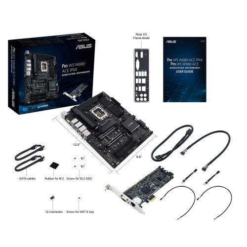 Материнська плата Asus Pro WS W680-ACE IPMI (s1700, Intel W680) купити з перевіркою сумісності: огляд, характеристики, ціна у Києві, Львові, Вінниці, Хмельницькому, Івано-Франківську, Україні | інтернет-магазин TELEMART.UA фото